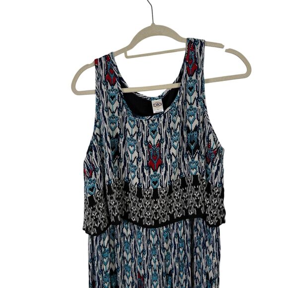Bila Sleeveless Maxi Dress Geometric Sleeveless Boho Y2K NEW Womens Size Large - Picture 2 of 8